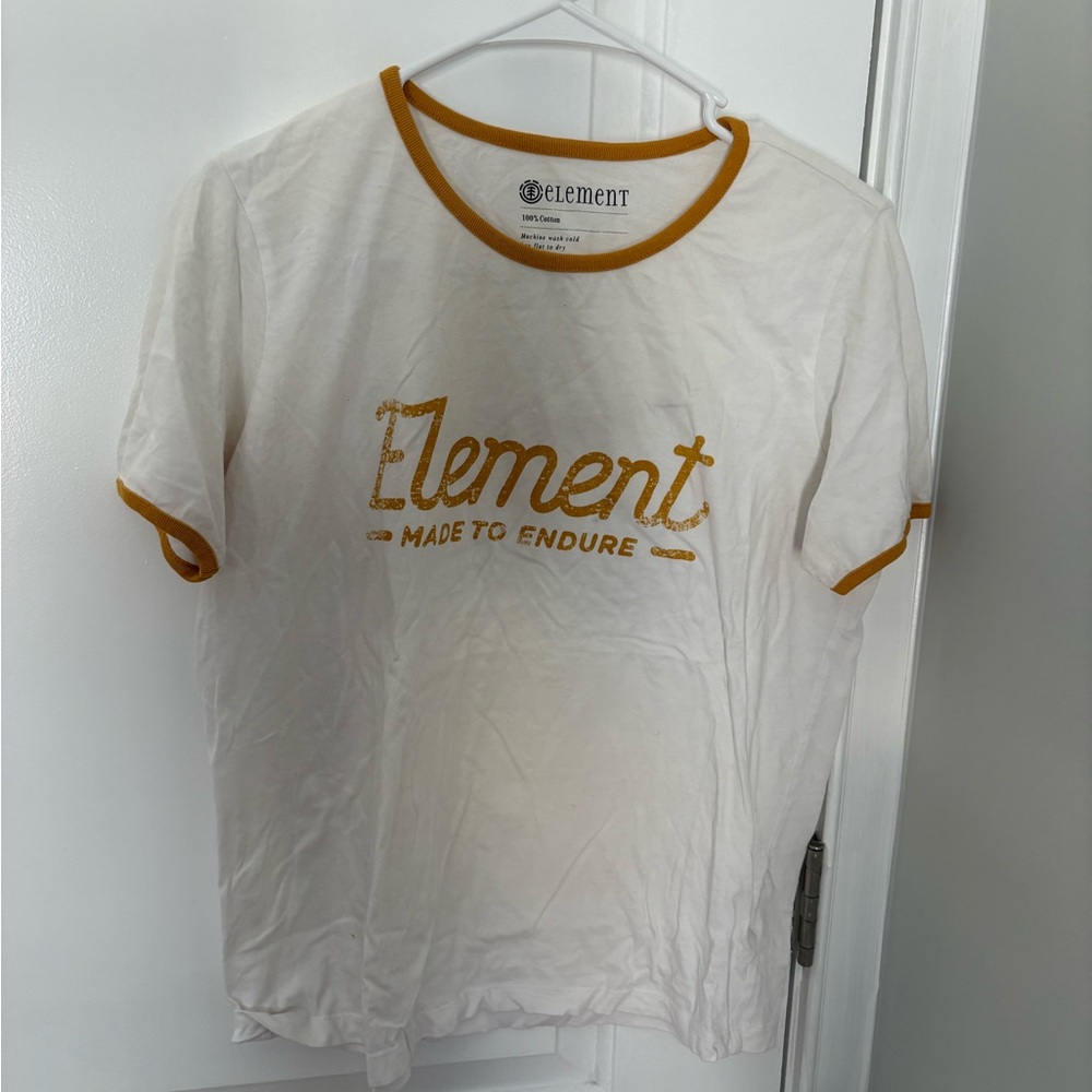 Element Cream T-Shirt with Gold Trim